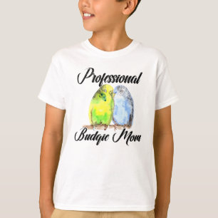 Parakeet Budgie Mama Budgie Watercolor T-Shirt