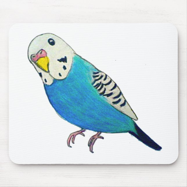 Parakeet Drawing Mouse Pad (Front)