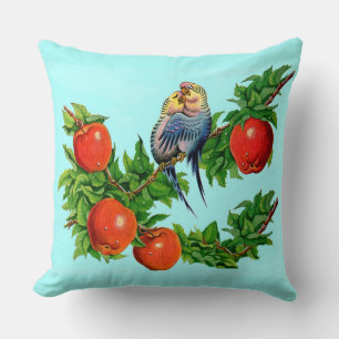 parakeets in love cushion