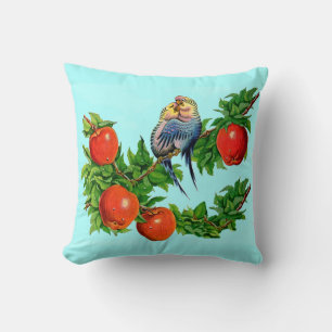 parakeets in love cushion