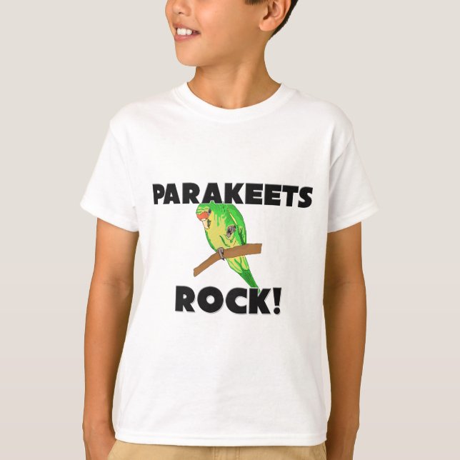 Parakeets Rock T-Shirt (Front)