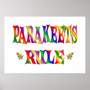 PARAKEETS RULE POSTER