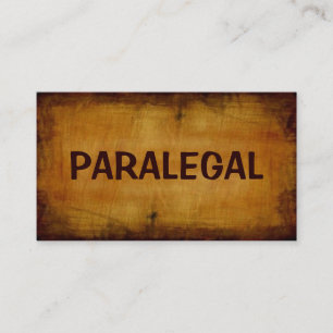 Paralegal Antique Business Card
