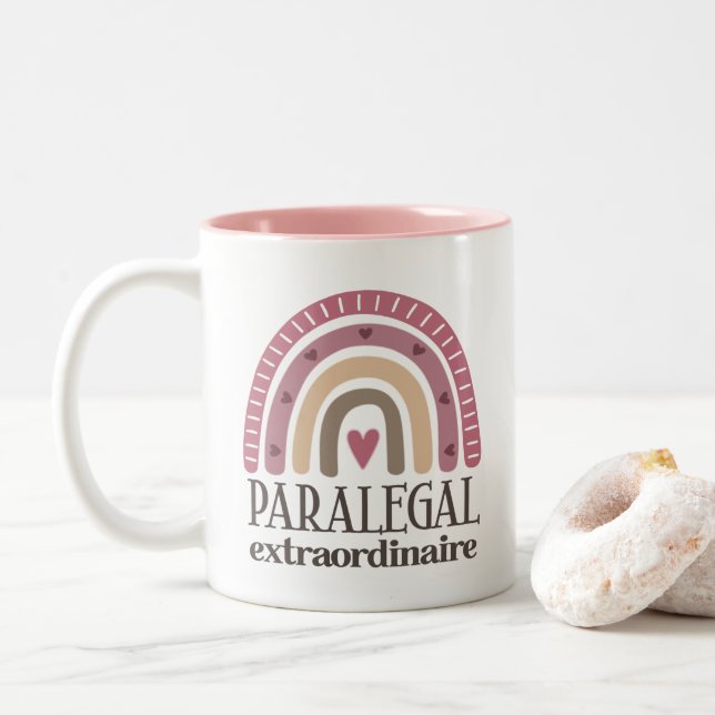 Paralegal Appreciation Two-Tone Coffee Mug (With Donut)