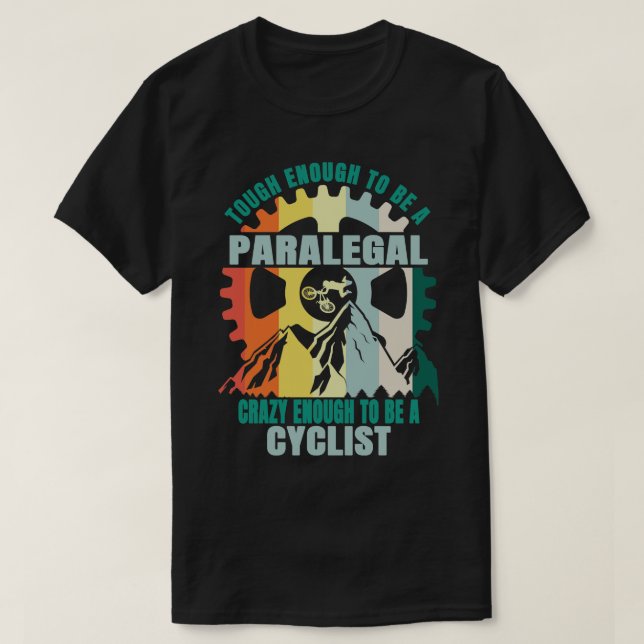 Paralegal Biker Design T-Shirt (Design Front)