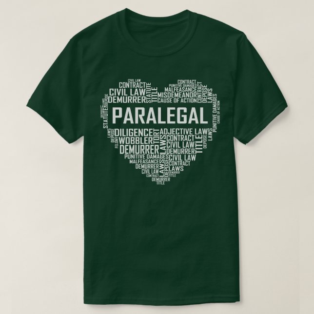 Paralegal Heart T-Shirt (Design Front)