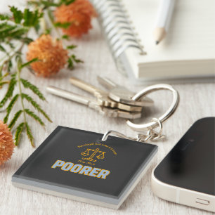 Paralegal Just Like a Lawyer Only Much Poorer  Key Ring