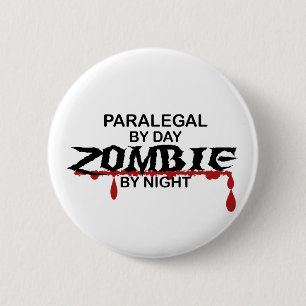 Paralegal Zombie 6 Cm Round Badge