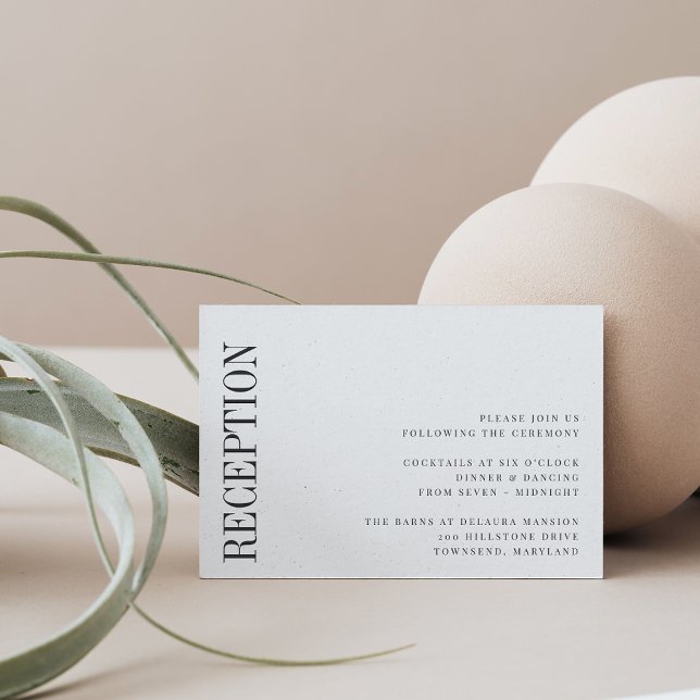 Parallel | Modern Black & White Wedding Reception  Enclosure Card (Creator Uploaded)