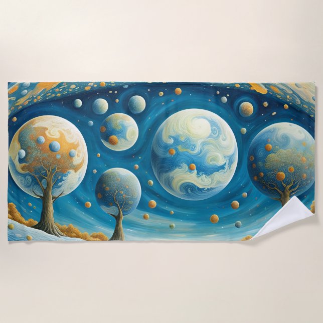 Parallel universes beach towel (Front)