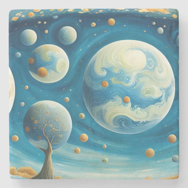 Parallel universes stone coaster (Front)