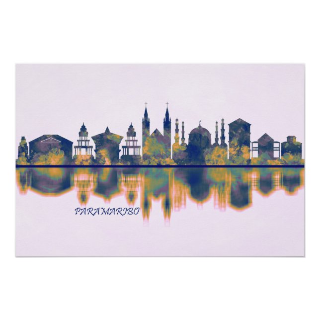 Paramaribo Skyline Poster (Front)