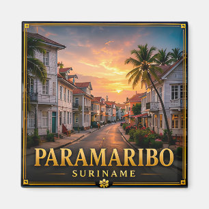 Paramaribo Suriname South American Heritage  Magnet