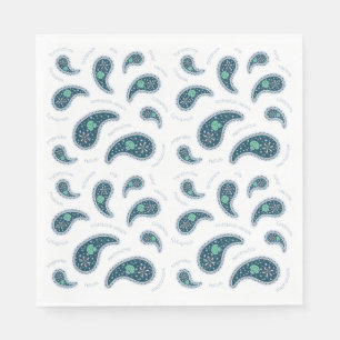 Paramecia Paisley Biology Science Protozoa Napkin