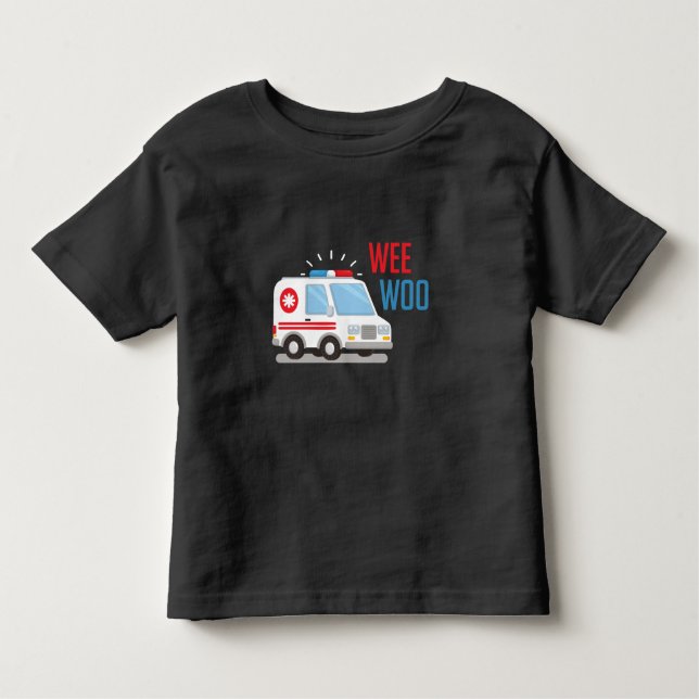 Paramedic Ambulance Car wee woo Hospital EMT Toddler T-Shirt (Front)