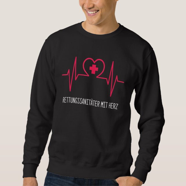 Paramedic Ambulance Heart Ecg Sweatshirt (Front)