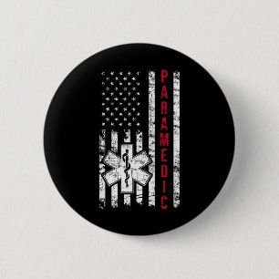 Paramedic American Flag Independence Day Emt Ems U 6 Cm Round Badge