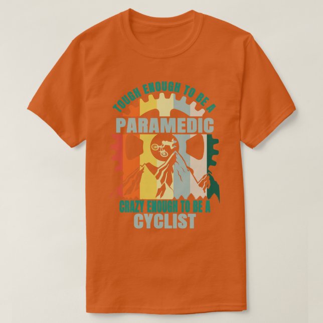 Paramedic Biker Design T-Shirt (Design Front)