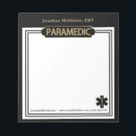 Paramedic - Black and Gold Notepad<br><div class="desc">Paramedic Notepad ready for you to personalise. 📌If you need further customisation, please click the "Click to Customise further" or "Customise or Edit Design"button and use our design tool to resize, rotate, change text colour, add text and so much more.⭐This Product is 100% Customisable. Graphics and / or text can...</div>