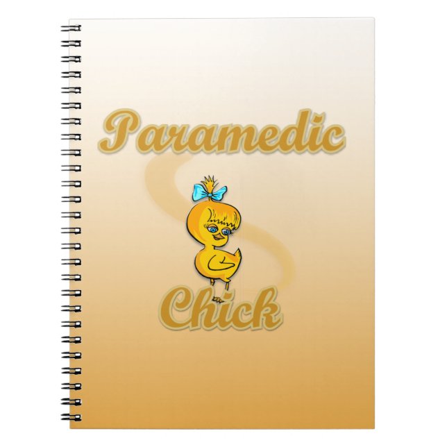 Paramedic Chick Spiral Notebook (Front)