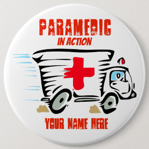 Paramedic Colossal, 6 Inch Round Button