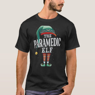 Paramedic Elf Christmas Group Xmas Pajama Party T-Shirt