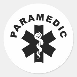 Paramedic EMS Rescue Logo Classic Round Sticker
