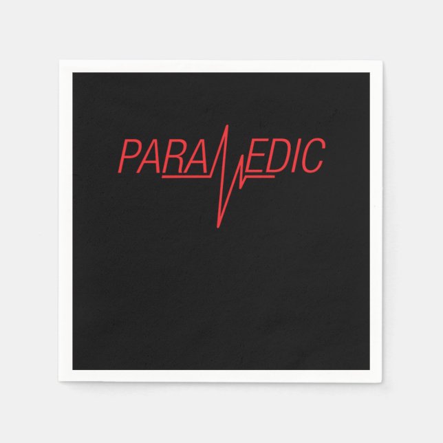 Paramedic EMT EMS Ambulance Medicine First Aid Gif Napkin (Front)