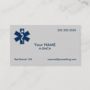 Paramedic EMT EMS Business Card
