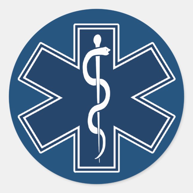 Paramedic EMT EMS Classic Round Sticker (Front)