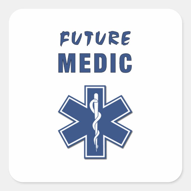 Paramedic Future Medic Square Sticker (Front)