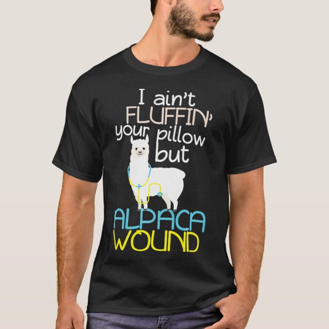 Paramedic Gift Alpaca Wound Care Nurse  Trauma T-Shirt (Front)