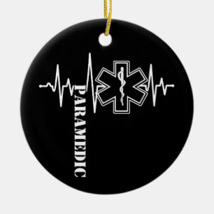 Paramedic Heartbeat Nurse Doctor Ceramic Tree Decoration