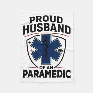 Paramedic Husband Proud Husband Of An Paramedic  Fleece Blanket