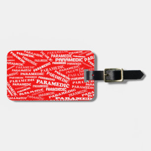 Paramedic Luggage Tag Red (add your contact info)