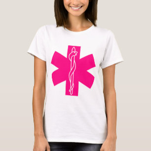 Paramedic Pink Star Of Life T-Shirt