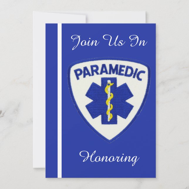 Paramedic Retirement Invitation (Front)
