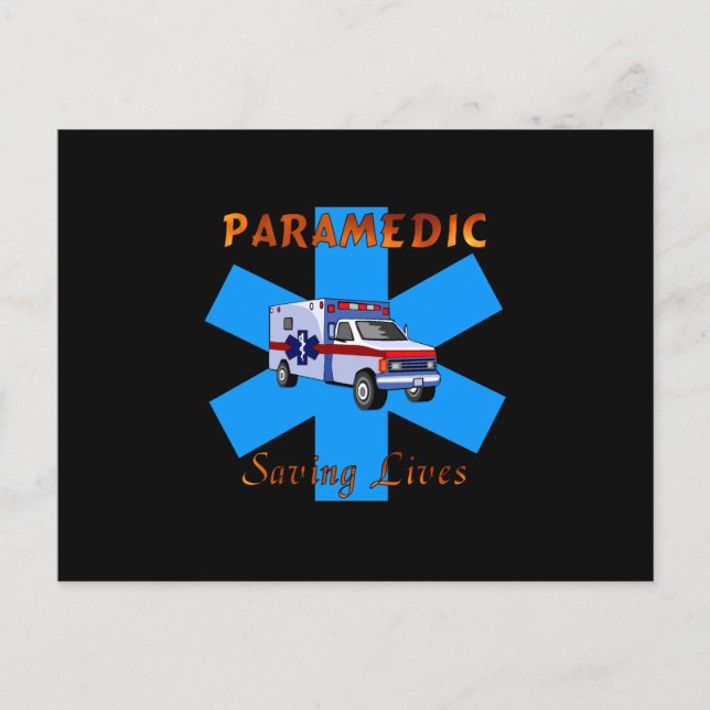 Paramedic Saving Lives Postcard (Front)