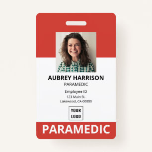 Paramedic Simple Photo ID ID Badge