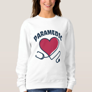 Paramedic Stethoscope with heart Sweatshirt