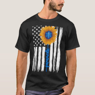 Paramedic Sunflower US Flag Paramedic 1 T-Shirt