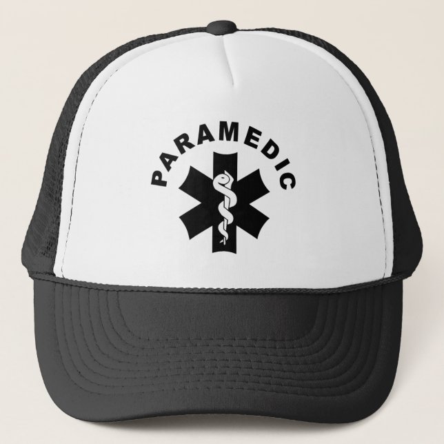 Paramedic Theme Trucker Hat (Front)