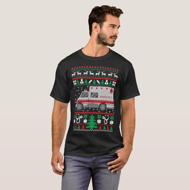 Paramedic Ugly Christmas Sweater Funny Holiday (Front Full)