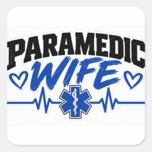 Paramedic Wife Square Sticker