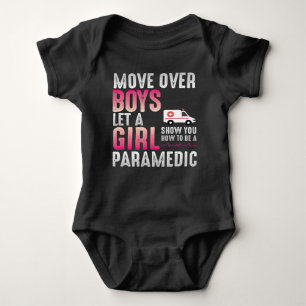 Paramedical worker rescue emergency girl baby bodysuit
