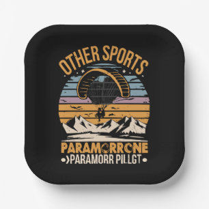 Paramotor Pilot Paramotoring Paper Plate