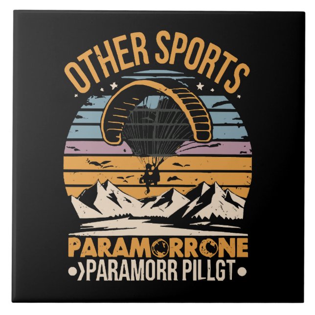 Paramotor Pilot Paramotoring Tile (Front)