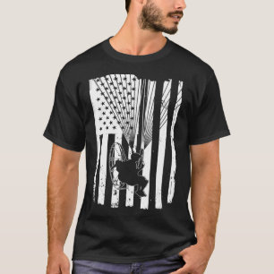 Paramotor Powered Paraglider USA American Flag  T-Shirt