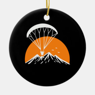 Paramotoring Retro Vintage Ceramic Tree Decoration