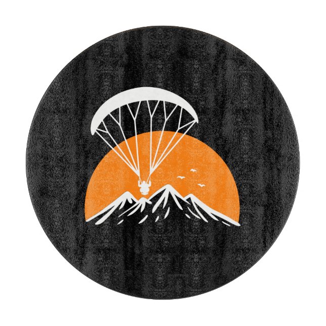 Paramotoring Retro Vintage Cutting Board (Front)